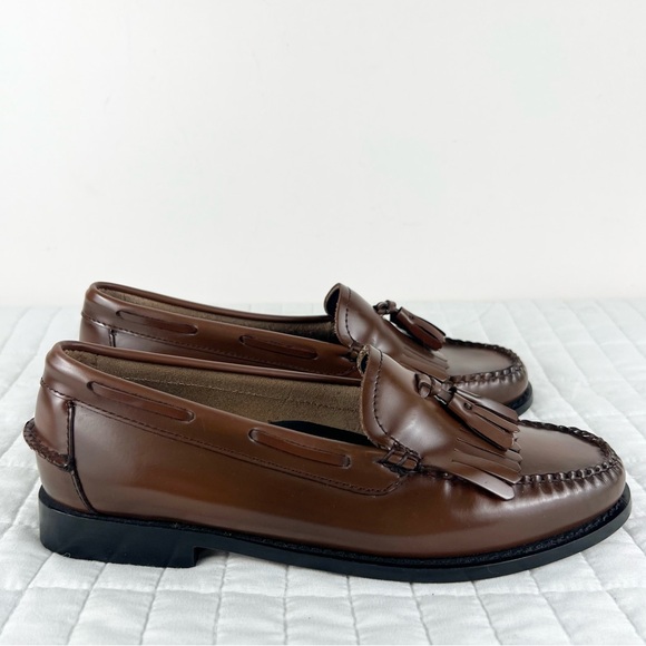 Madewell X G.H.BASS Esther Kiltie Tassel Weejuns Loafers Cognac Brown Size 7.5 - Picture 4 of 12